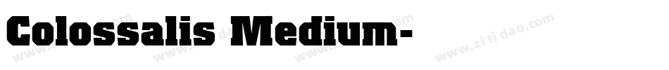 Colossalis Medium字体转换